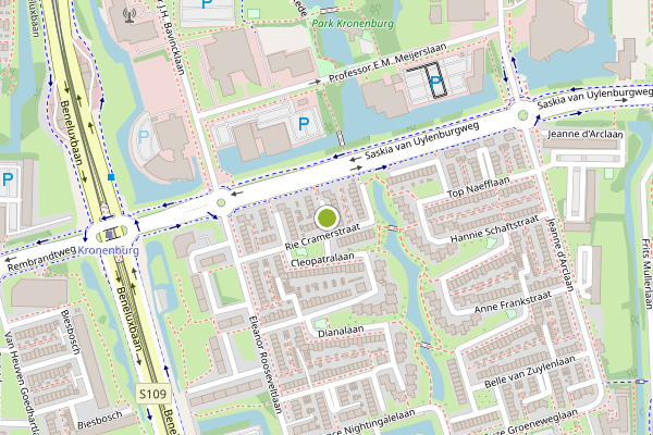 Ambulance-melding op Rie Cramerstraat, Amstelveen op 29 mei, kaart-overzicht