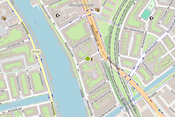 Ambulance-melding op Marcusstraat, Amsterdam op 29 mei, kaart-overzicht