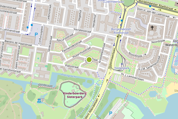 Ambulance-melding op Zenostraat, Amsterdam op 29 mei, kaart-overzicht