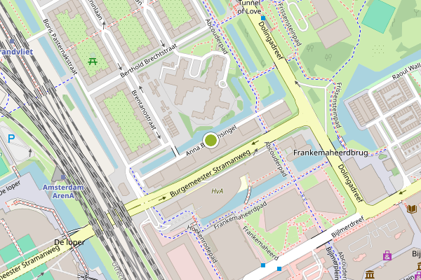 Ambulance-melding op Anna Blamansingel, Amsterdam op 29 mei, kaart-overzicht