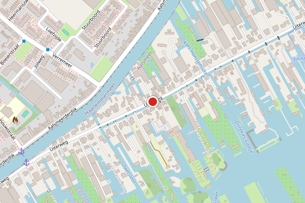 Brandweer-melding op Uiterweg, Aalsmeer op 29 mei, kaart-overzicht