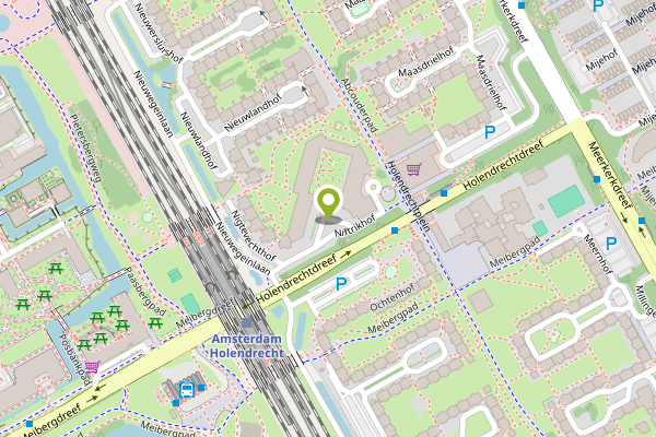 Ambulance-melding op Niftrikhof, Amsterdam op 24 april, kaart-overzicht