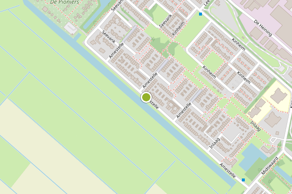 Ambulance-melding op Amestelle, Zwanenburg op 4 mei, kaart-overzicht