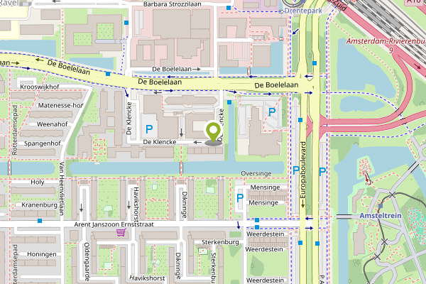 Ambulance-melding op De Klencke, Amsterdam op 24 april, kaart-overzicht