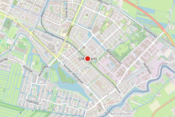 Brandweer-melding op Monnetflat, Uithoorn op 29 mei, kaart-overzicht