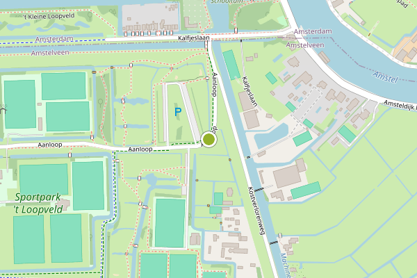 Ambulance-melding op Aanloop, Amstelveen op 30 mei, kaart-overzicht
