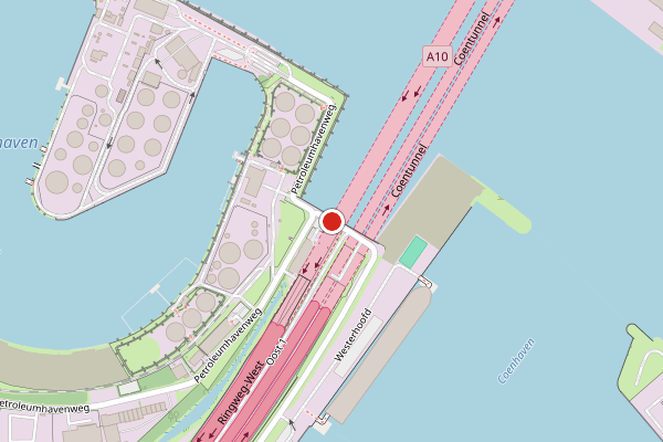 Brandweer-melding op Westerhoofd, Amsterdam op 30 mei, kaart-overzicht