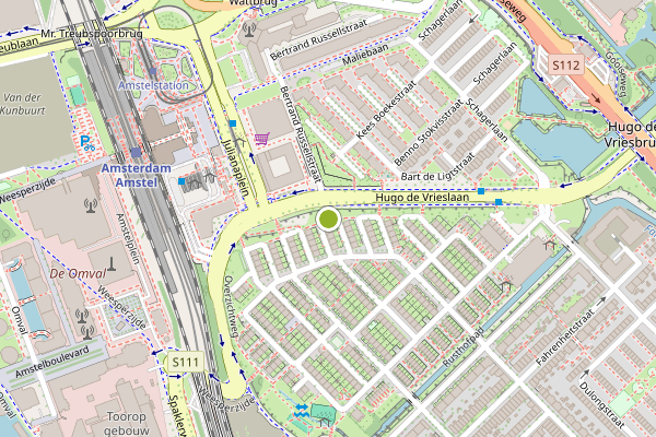 Ambulance-melding op IJslandtpad, Amsterdam op 30 mei, kaart-overzicht