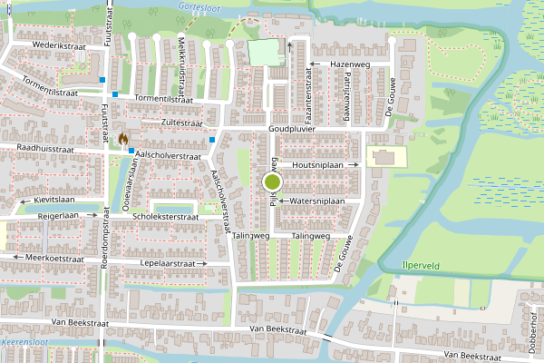 Ambulance-melding op Pijlstaartweg, Landsmeer op 31 mei, kaart-overzicht