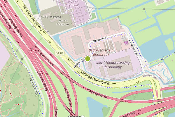 Ambulance-melding op Westeinde, Oostzaan op 31 mei, kaart-overzicht