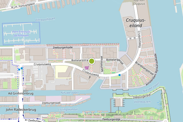 Ambulance-melding op Kartonstraat, Amsterdam op 31 mei, kaart-overzicht