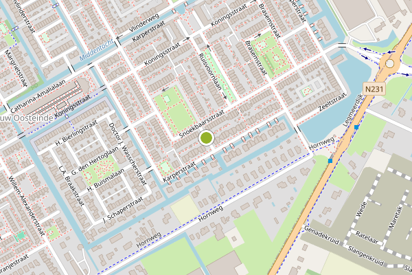 Ambulance-melding op Karperstraat, Aalsmeer op 31 mei, kaart-overzicht