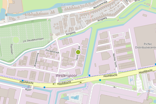 Ambulance-melding op Tienlingstraat, Zaandam op 31 mei, kaart-overzicht