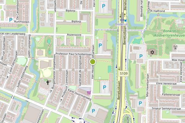 Ambulance-melding op Van Heuven Goedhartlaan, Amstelveen op 28 april, kaart-overzicht