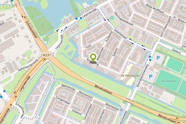 Ambulance-melding op Ringslang, Amstelveen op 28 april, kaart-overzicht
