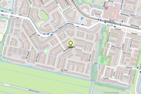 Ambulance-melding op De Eendracht, Amstelveen op 28 april, kaart-overzicht