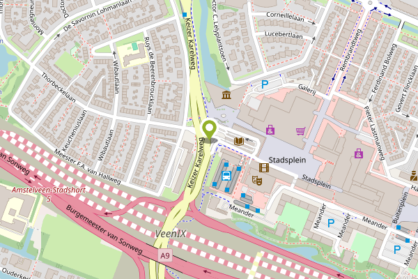 Ambulance-melding op Keizer Karelweg, Amstelveen op 27 april, kaart-overzicht