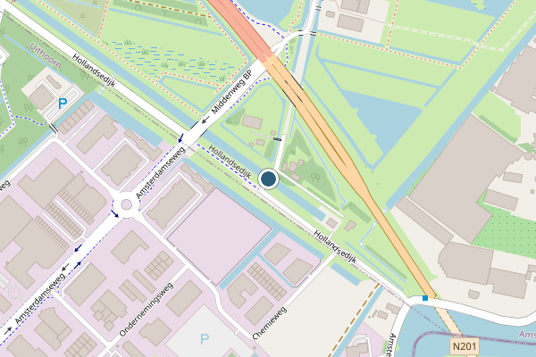 Politie-melding op Hollandsedijk, Amstelveen op 31 mei, kaart-overzicht