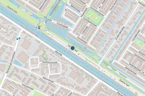 Politie-melding op Zwarte Pad, Amsterdam op 31 mei, kaart-overzicht