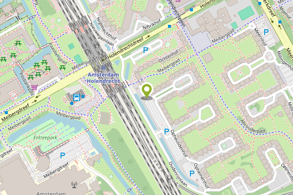 Ambulance-melding op Opheusdenhof, Amsterdam op 28 april, kaart-overzicht