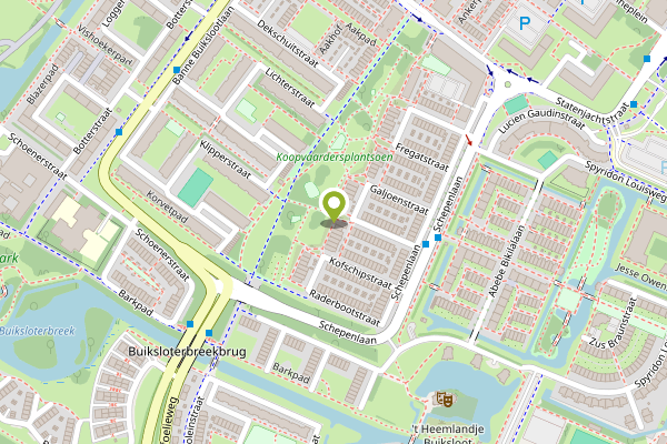 Ambulance-melding op Koopvaardersplantsoen, Amsterdam op 28 april, kaart-overzicht