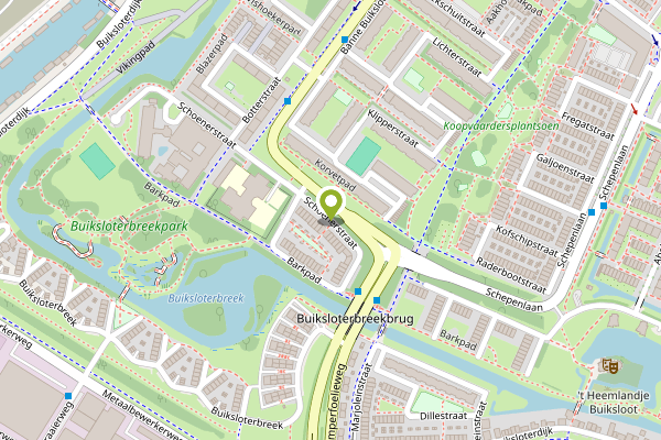 Ambulance-melding op Schoenerstraat, Amsterdam op 28 april, kaart-overzicht