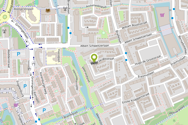 Ambulance-melding op Jacobsstraat, Haarlem op 28 april, kaart-overzicht