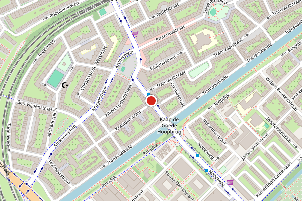 Brandweer-melding op Schalk Burgerstraat, Amsterdam op 1 juni, kaart-overzicht