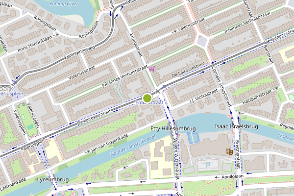 Ambulance-melding op De Lairessestraat, Amsterdam op 1 juni, kaart-overzicht