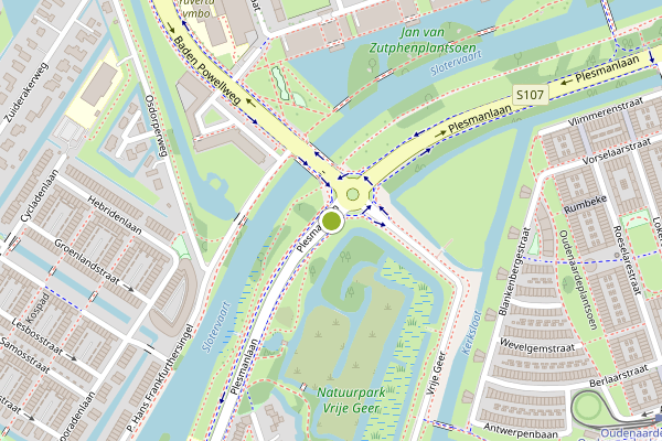 Ambulance-melding op Plesmanlaan, Amsterdam op 1 juni, kaart-overzicht