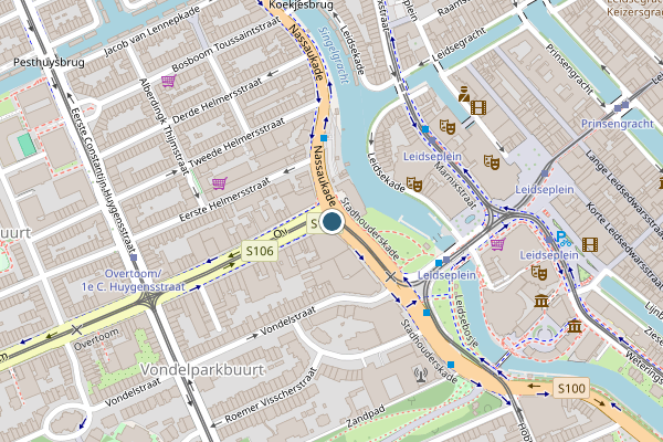 Politie-melding op Nassaukade, Amsterdam op 1 juni, kaart-overzicht