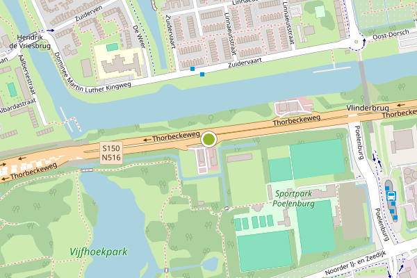Ambulance-melding op Thorbeckeweg, Zaandam op 1 juni, kaart-overzicht