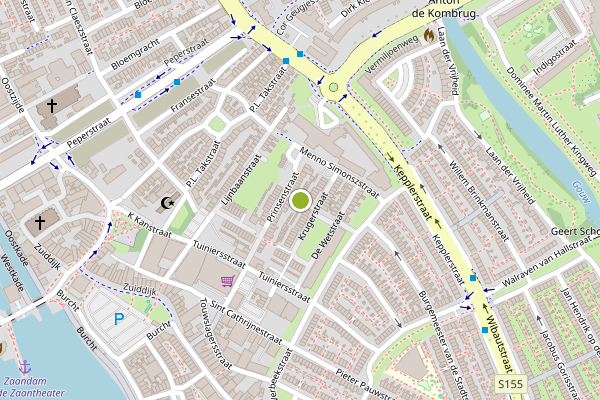 Ambulance-melding op Prinsenstraat, Zaandam op 31 mei, kaart-overzicht