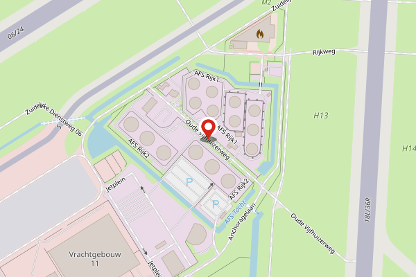 Brandweer-melding op Oude Vijfhuizerweg, Schiphol op 28 april, kaart-overzicht