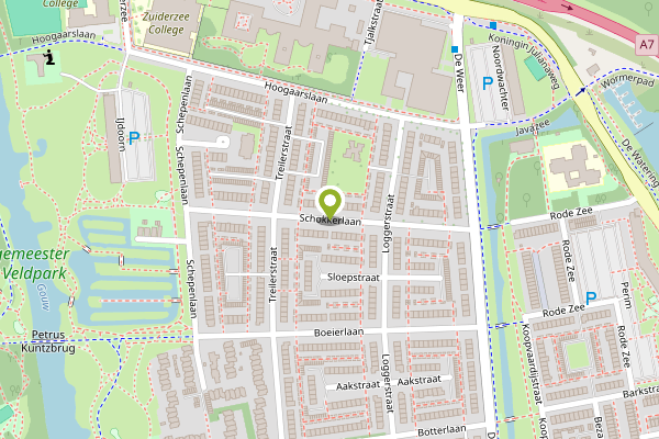 Ambulance-melding op Schokkerlaan, Zaandam op 28 april, kaart-overzicht