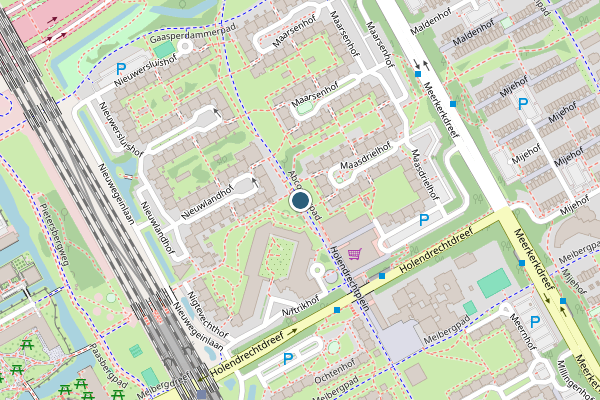 Politie-melding op Abcouderpad, Amsterdam op 1 juni, kaart-overzicht