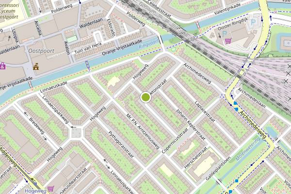 Ambulance-melding op Newtonstraat, Amsterdam op 1 juni, kaart-overzicht