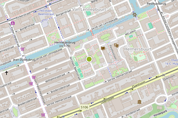 Ambulance-melding op Jeltje de Bosch Kemperpad, Amsterdam op 1 juni, kaart-overzicht