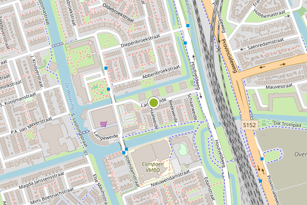 Ambulance-melding op Langeweide, Zaandam op 1 juni, kaart-overzicht