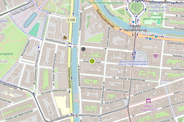 Ambulance-melding op Quellijnstraat, Amsterdam op 1 juni, kaart-overzicht