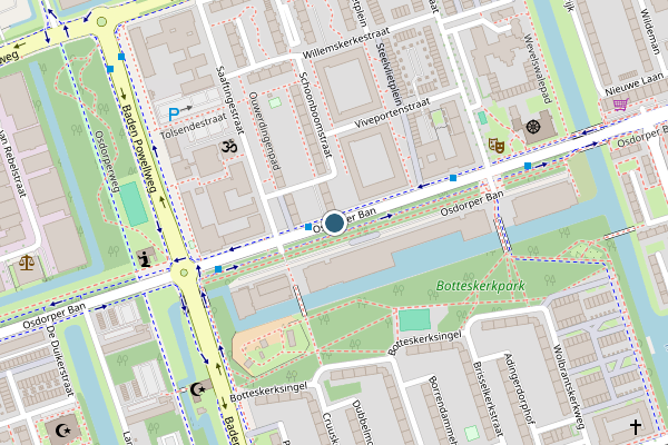 Politie-melding op Osdorper Ban, Amsterdam op 1 juni, kaart-overzicht