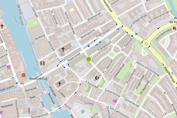 Ambulance-melding op Dominee Baxstraat, Zaandam op 1 juni, kaart-overzicht