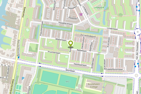 Ambulance-melding op Notenlaan, Amstelveen op 28 april, kaart-overzicht