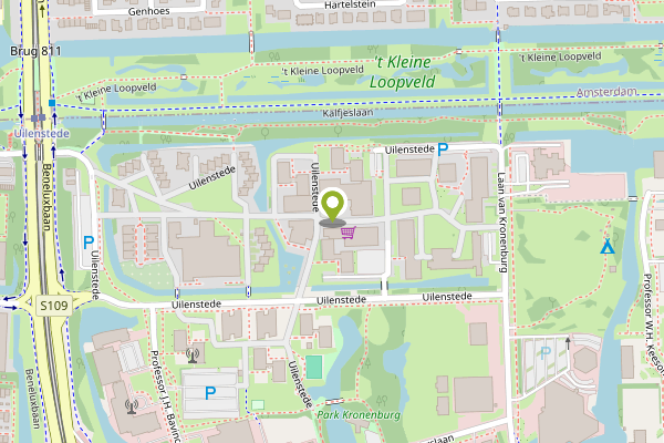 Ambulance-melding op Uilenstede, Amstelveen op 28 april, kaart-overzicht