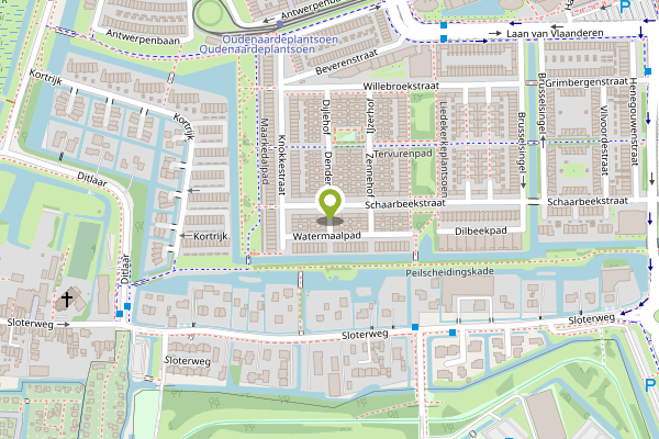 Ambulance-melding op Watermaalpad, Amsterdam op 28 april, kaart-overzicht