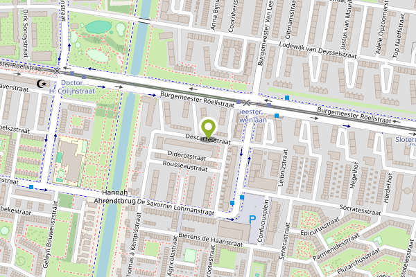 Ambulance-melding op Descartesstraat, Amsterdam op 28 april, kaart-overzicht