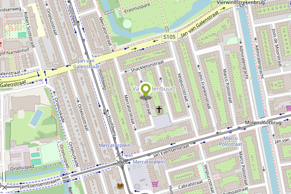 Ambulance-melding op Torresstraat, Amsterdam op 28 april, kaart-overzicht
