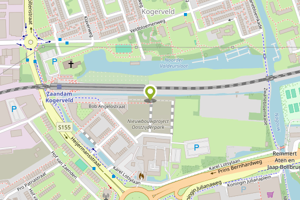 Ambulance-melding op Bob Angelostraat, Zaandam op 29 april, kaart-overzicht