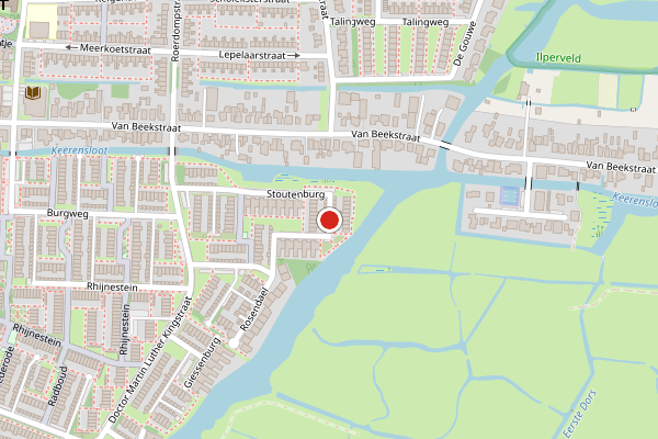 Brandweer-melding op Stoutenburg, Landsmeer op 1 juni, kaart-overzicht