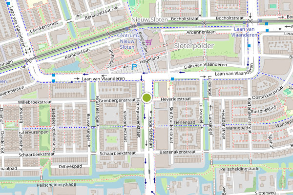 Ambulance-melding op Anderlechtlaan, Amsterdam op 1 juni, kaart-overzicht